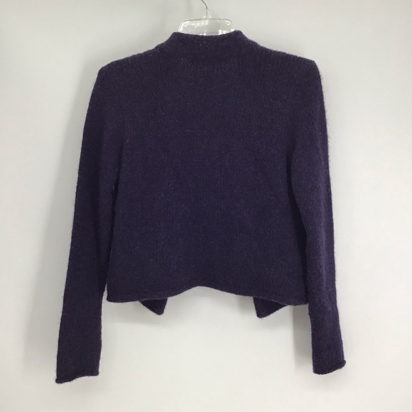 Peruvianan Connection Alpaca Wool Blend Open Cardigan Sweater Navy Size XS - Picture 2 of 6